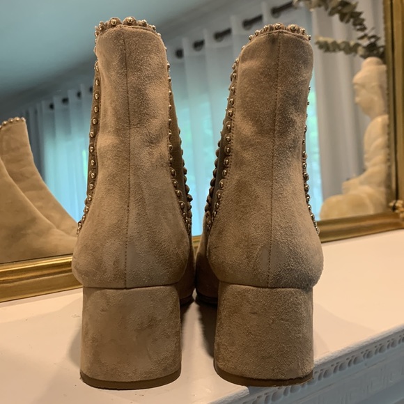 Aquazzura Suede Ankle Boots Size 37 - Picture 4 of 9